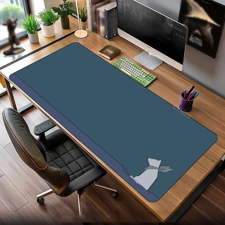 Artistic aesthetics Kawaii cat Mouse Pad Desk Mat Gaming mats rubber anti-slip Durable desk